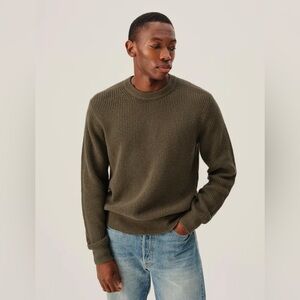 Buck Mason Seafarer Cotton Rib Crew Sweater in Willow SzXS NWOT